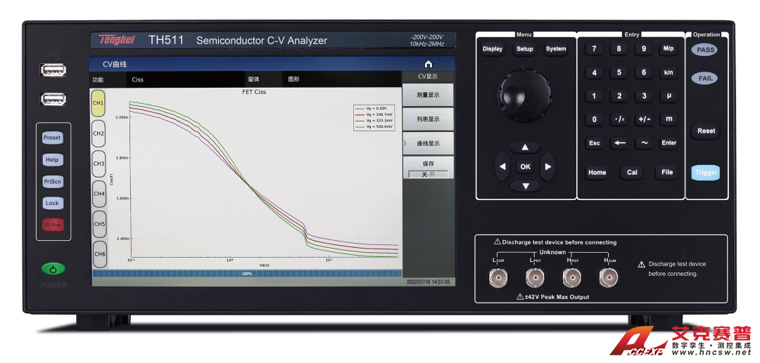 TH510半導體C-V特性分析儀 TH510半導體C-V特性分析儀