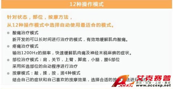 12種操作模式 12種操作模式