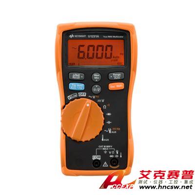 keysight是德 U1231A 手持式數字萬用表，3位半，基礎型
